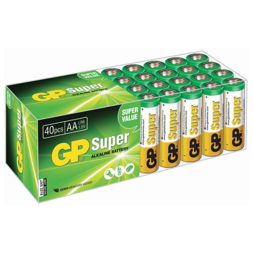 Батарейки GP Super, AA, 40 шт, алкалиновые, пальчиковые фото 2