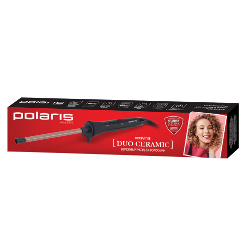 Стайлер для волос POLARIS PHS 8135K, рабочее полотно 8x6x135 мм, макс. темпер. 180°C, черный, 25347 фото 3