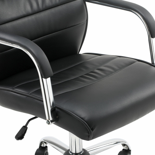 Кресло офисное BRABIX "Stark EX-547", экокожа, хром, черное фото 9
