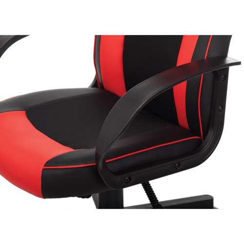 Кресло компьютерное BRABIX "Game GM-017", экокожа/ткань, черное/красное фото 6