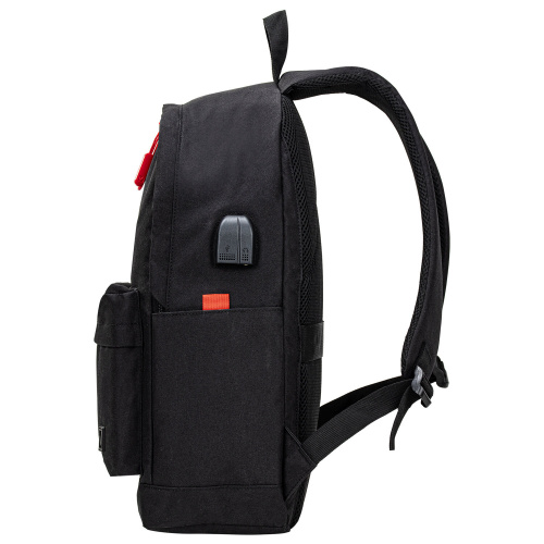 Рюкзак BRAUBERG URBAN "Energy", 44х31х14 см, с отделением для ноутбука, USB-порт, черный фото 2