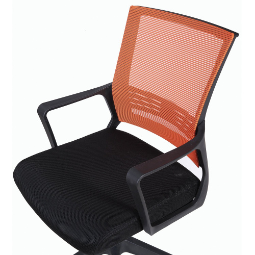 Кресло BRABIX " Balance MG-320", с подлокотниками, комбинированное черное/оранжевое фото 6