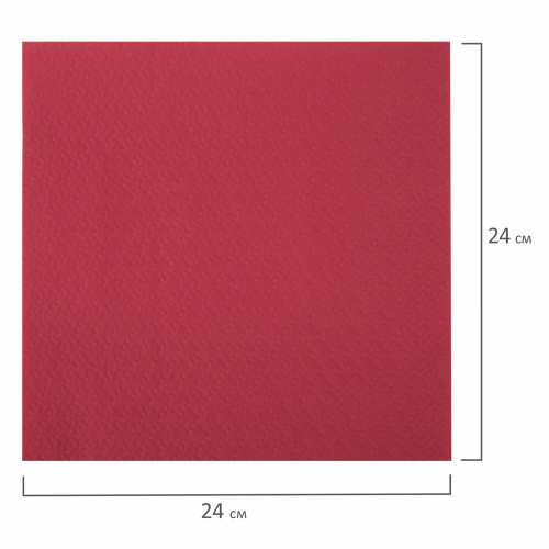Салфетки бумажные LAIMA "Big Pack" 24х24 см, 400 шт. / пач, красные, 100% целлюлоза фото 4
