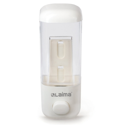 Диспенсер для жидкого мыла LAIMA, 0,5 л, белый, ABS-пластик фото 8