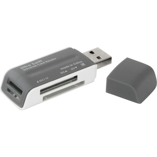 Картридер DEFENDER Ultra Swift, USB 2.0, порты SD, MMC, TF, M2, XD, MS фото 2