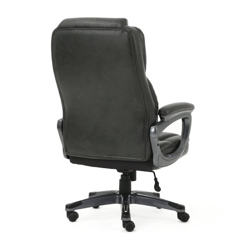 Кресло офисное BRABIX PREMIUM "Favorite EX-577", пружинный блок, рециклированная кожа, серое фото 7