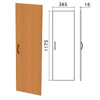 Дверь ЛДСП средняя "Фея", 365х16х1175 мм, цвет орех милан