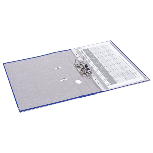 Папка-регистратор BRAUBERG, покрытие пластик, 50 мм, с уголком, синяя фото 7