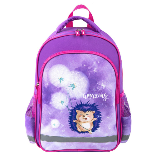 Рюкзак ПИФАГОР SCHOOL "Hedgehog", 38x28х14 см, для начальной школы фото 3
