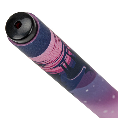 Ручка шариковая BRAUBERG SOFT TOUCH GRIP "STARS", мягкое покрытие, узел 0,7 мм, синяя фото 6