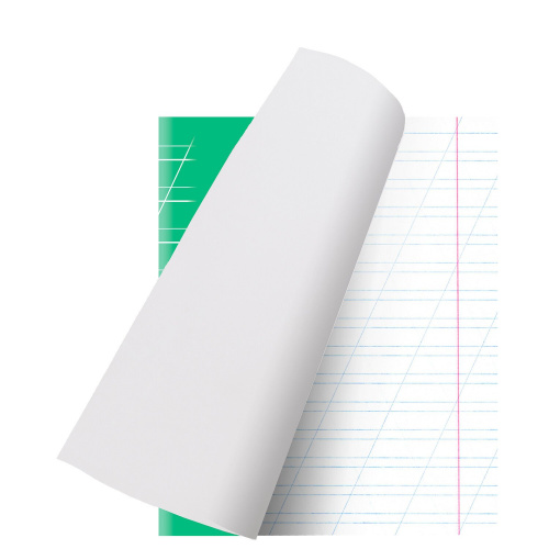 Тетрадь, BRAUBERG, 12 л., косая линия, обложка плотная мелованная бумага, зеленая фото 7