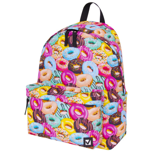 Рюкзак BRAUBERG Donuts, 20 литров, 41х32х14 см, универсальный, сити-формат