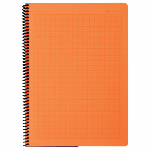 Тетрадь BRAUBERG "Metropolis", А4, 80 листов, спираль пластиковая, обложка пластик, оранжевый фото 2