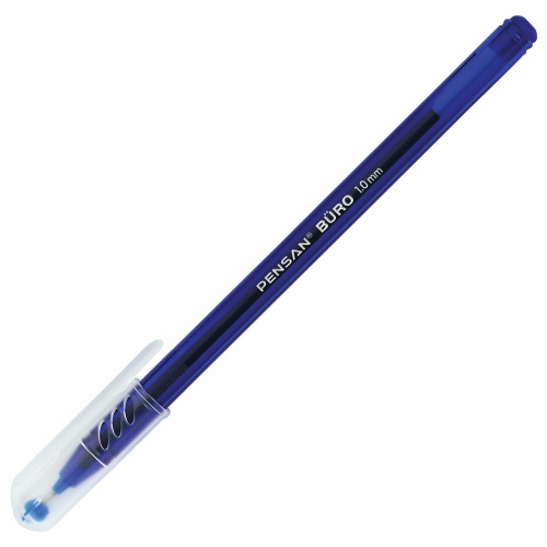 Ручка шариковая масляная PENSAN "Buro", СИНЯЯ, игольчатый узел 1 мм, линия письма 0,8 мм, 2270 фото 2