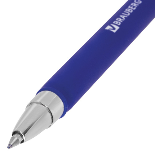 Ручка гелевая BRAUBERG "Matt Gel", СИНЯЯ, корпус soft-touch, линия 0,35 мм фото 6