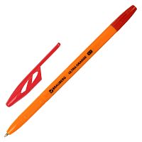 Ручка шариковая BRAUBERG "ULTRA ORANGE", узел 0,7 мм, красная