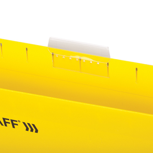 Подвесные папки STAFF, А4 (350х240мм) до 80 л., 10 шт., желтые, картон фото 7