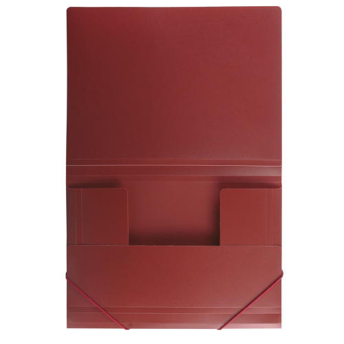 Папка на резинках BRAUBERG, стандарт, до 300 листов, 0,5 мм, красная фото 3