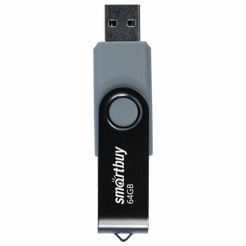 Флеш-диск 64 GB SMARTBUY Twist USB 2.0, черный, SB064GB2TWK фото 2