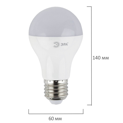 Лампа светодиодная ЭРА, 10 Вт, грушевидная, цоколь E27 фото 3