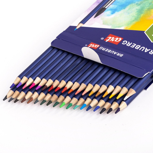 Карандаши художественные цветные акварельные BRAUBERG ART CLASSIC, 36 цветов, грифель 3,3 мм фото 4