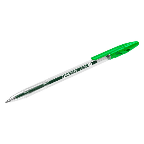 Ручка шариковая BRAUBERG "ULTRA", узел 1 мм, зеленая фото 10