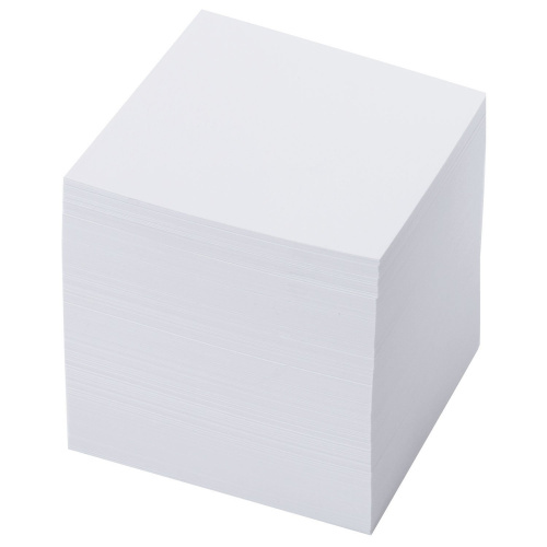 Блок для записей ОФИСМАГ, в подставке прозрачной, куб 9х9х9 см, белизна 95-98%, белый фото 3