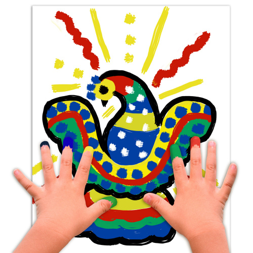 Краски пальчиковые для малышей от 1 года, 6 цветов (3 пастельных + 3 флуоресцентных) по 40 мл, BRAUBERG KIDS, 192400 фото 9