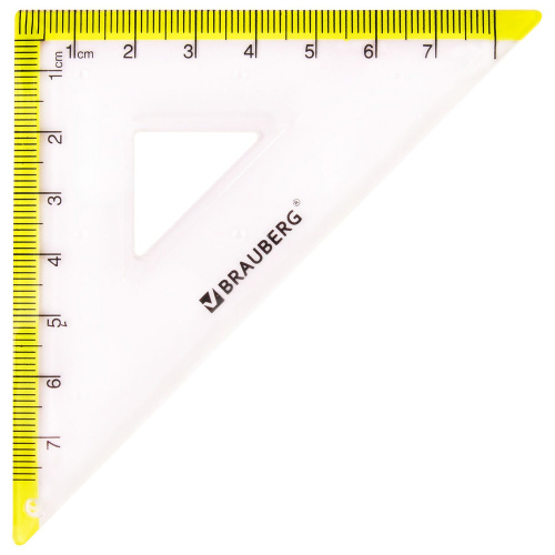 Набор чертежный BRAUBERG "FRESH ZONE", линейка 15 см, 2 треугольника, транспортир, малый фото 6