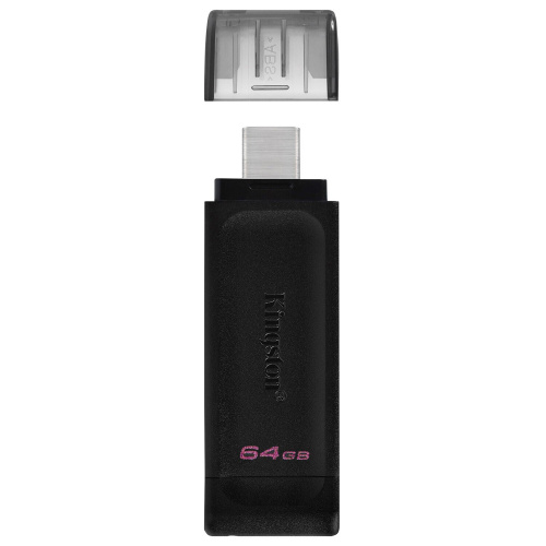 Флеш-диск 64GB KINGSTON DataTraveler 70, разъем Type-C 3.2, черный фото 3
