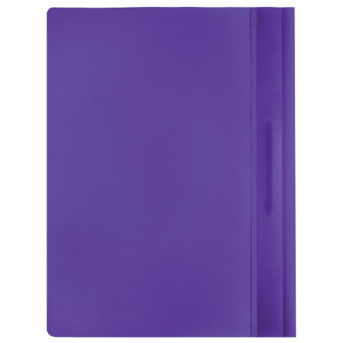 Скоросшиватель пластиковый STAFF, А4, 100/120 мкм, фиолетовый фото 8