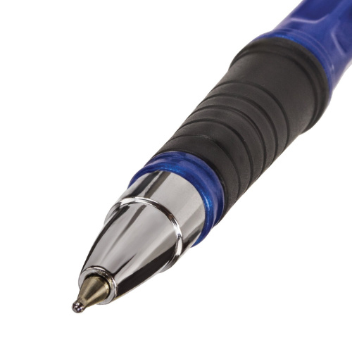 Ручка шариковая масляная с грипом BRAUBERG "i-Rite GT Solid", корпус синий, синяя фото 5