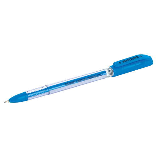 Ручка масляная ЮНЛАНДИЯ "STAR", корпус прозрачный, 0,7 мм, линия письма 0,35 мм, синяя фото 6