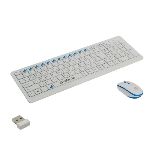 Набор беспроводной DEFENDER Skyline 895, клавиатура, мышь, белый
