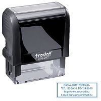 Оснастка для штампа TRODAT, размер оттиска 47х18 мм, синий, подушка в комплекте