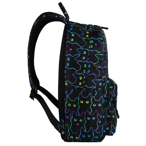 Рюкзак BRAUBERG DREAM "Neon cats", 42х26х14 см, с карманом для ноутбука, эргономичный фото 2
