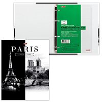 Тетрадь на кольцах HATBER, "Париж", А5, 120 л., обложка ламинированный картон, клетка
