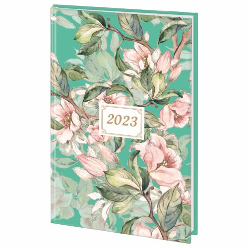 Ежедневник датированный на 2023 STAFF "Flowers", 145х215 мм, А5, ламинированная обложка