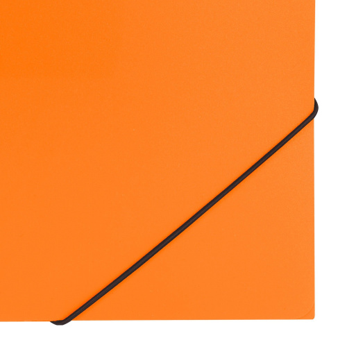 Папка на резинках BRAUBERG "Office", до 300 листов, 500 мкм, оранжевая фото 4