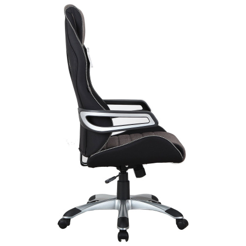 Кресло компьютерное BRABIX "Techno GM-002", ткань, черное/серое, вставки белые фото 8