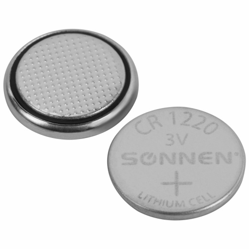 Батарейка литиевая CR1220 1 шт. "таблетка, дисковая, кнопочная", SONNEN Lithium, в блистере, 455597 фото 6