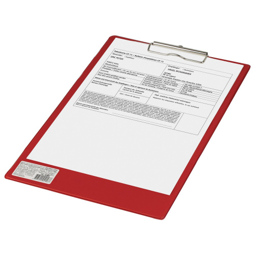 Доска-планшет BRAUBERG "Comfort", с прижимом, А4, картон/ПВХ, красная фото 4