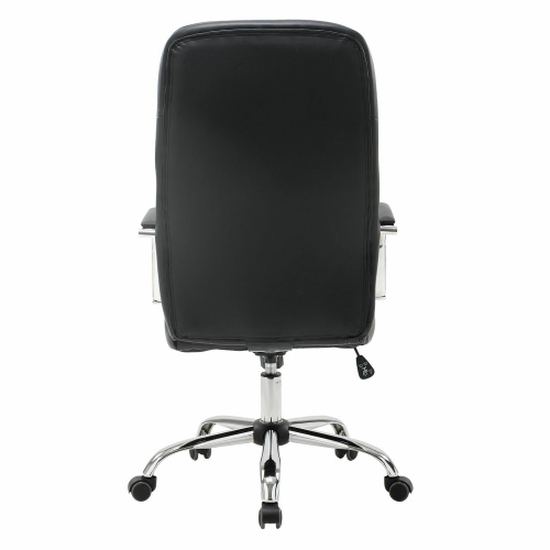 Кресло офисное BRABIX "Stark EX-547", экокожа, хром, черное фото 4