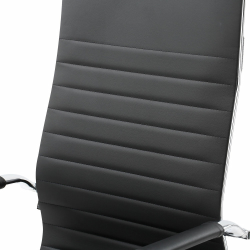 Кресло офисное BRABIX "Energy EX-509", экокожа, хром, черное фото 6