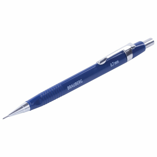 Набор BRAUBERG: механический карандаш, трёхгранный синий корпус, 12 штук, блистер фото 8