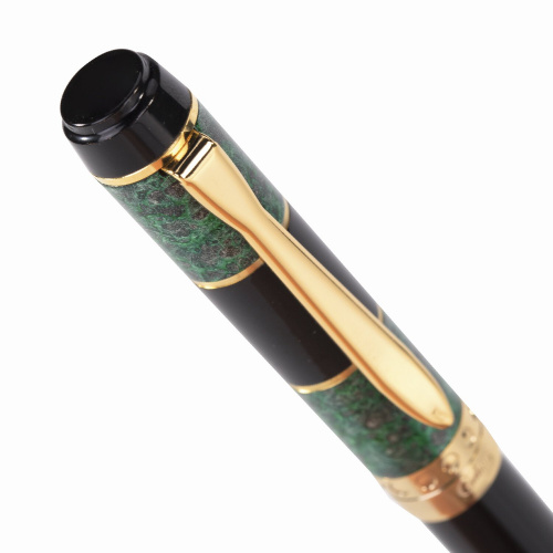 Ручка подарочная шариковая GALANT "Granit Green", корпус черный с темно-зеленым, синяя фото 7