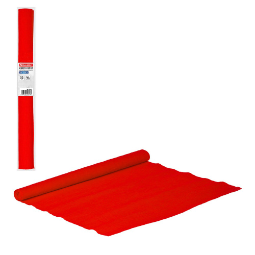 Бумага гофрированная (креповая) BRAUBERG, 32 г/м2, красная, 50х250 см, в рулоне фото 6