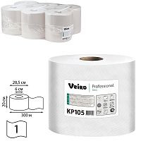 Полотенца бумажные с центральной вытяжкой VEIRO PROFESSIONAL, 300 м, 1-слойные, 6 рулонов