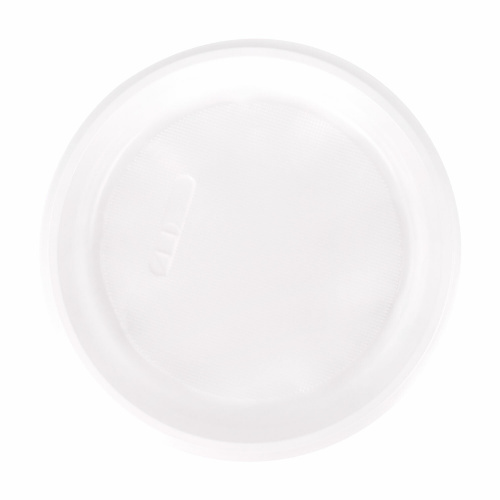 Одноразовые тарелки плоские LAIMA, 100 шт., пластик, d=220 мм, "БЮДЖЕТ", белые, ПС, холодное/горячее фото 7