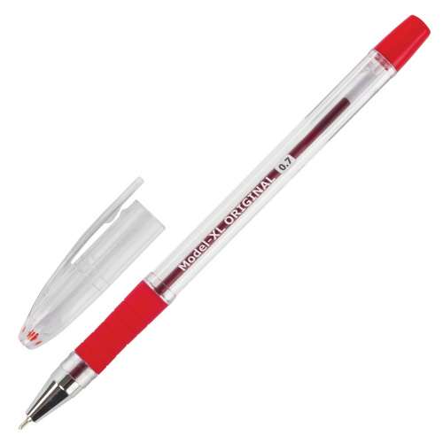 Ручка шариковая масляная с грипом BRAUBERG "Model-XL" ORIGINAL, линия письма 0,35 мм, красная фото 10